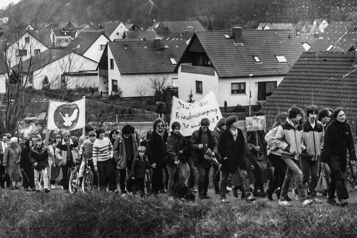 Friedensdemonstration in den 1980er Jahren