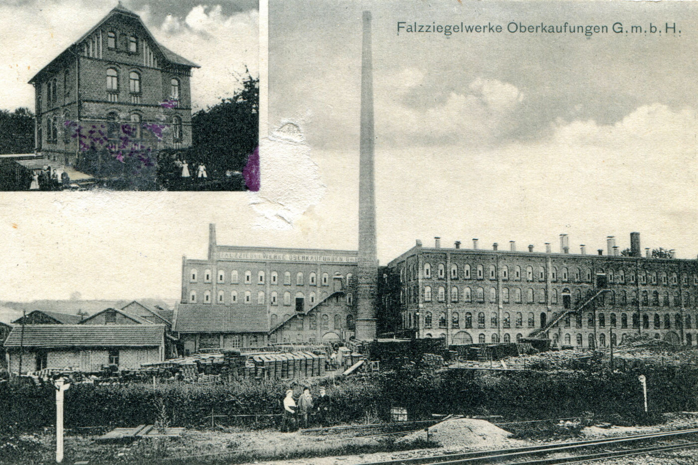 Ziegelfabrik, Ansichtskarte um 1900