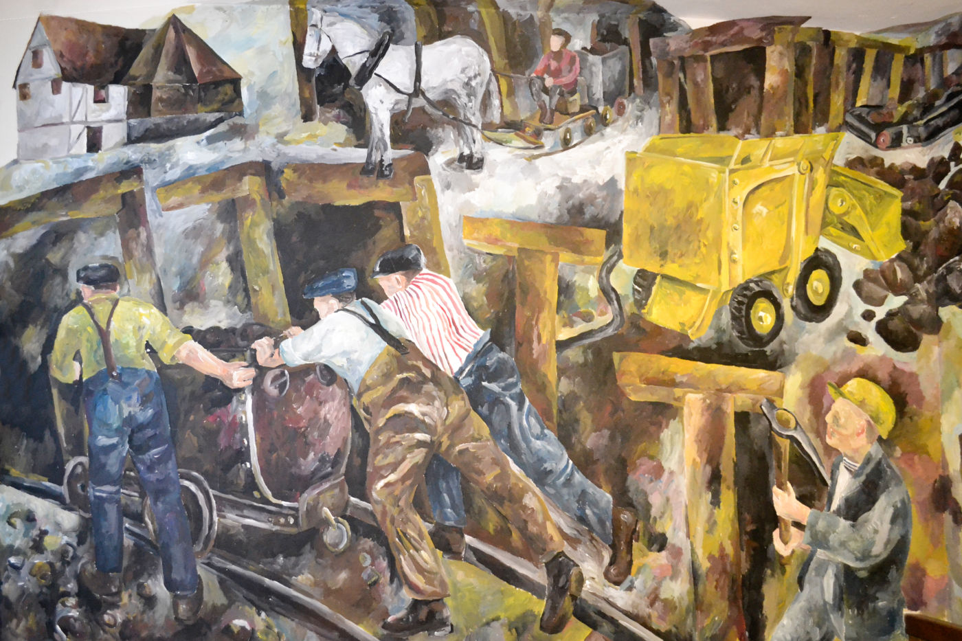 Georg Peter: Der industrielle Bergbau (Ausschnitt), 1996