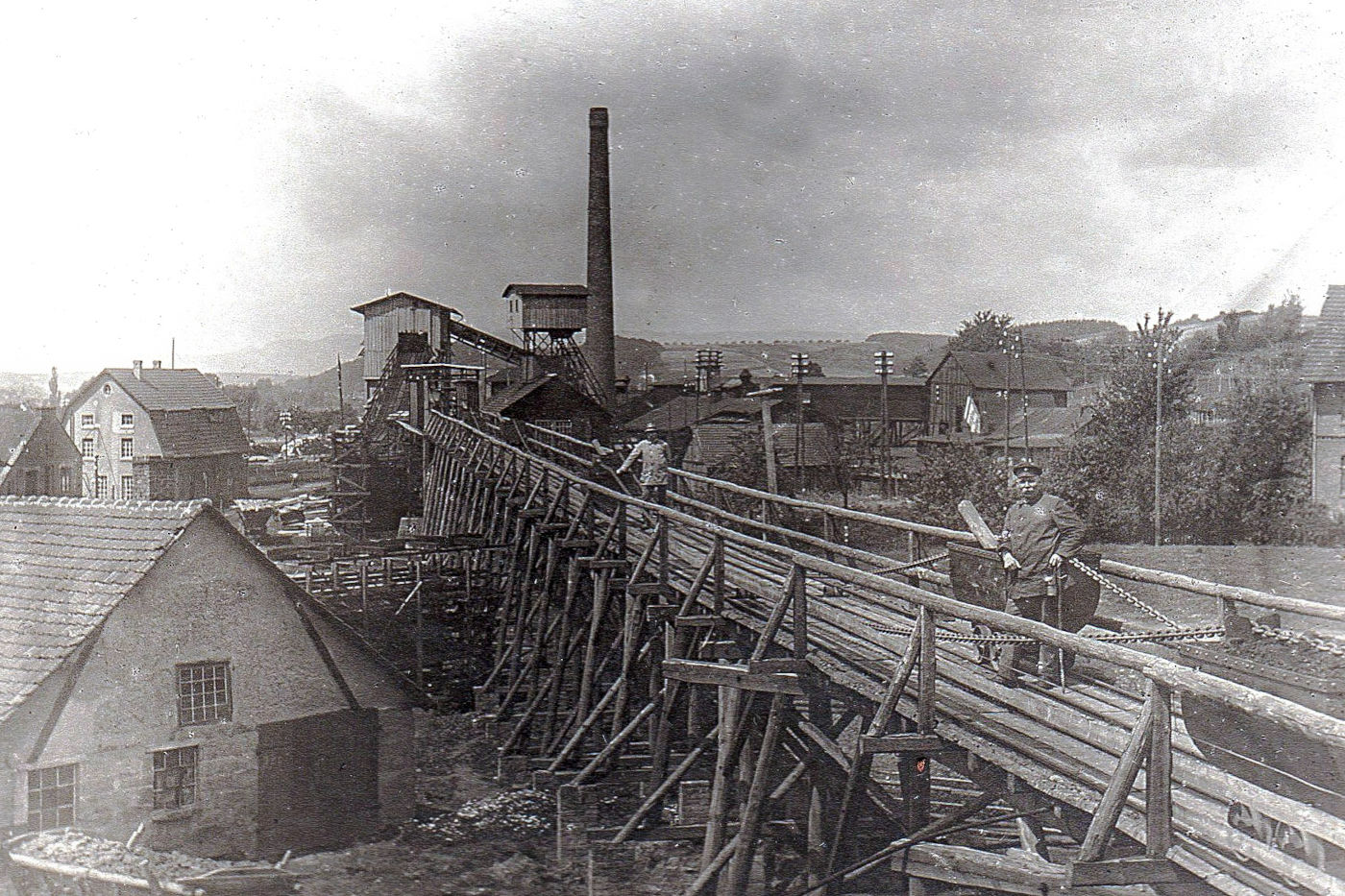 Industrieviertel am Oberkaufunger Bahnhof, um 1900