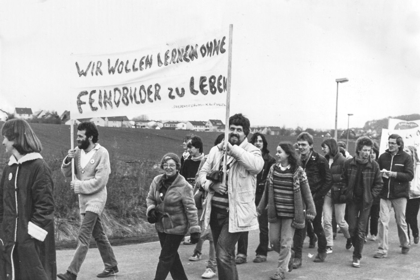 Friedensdemonstration zwischen Nieder- und Oberkaufungen, 1983 (privat)