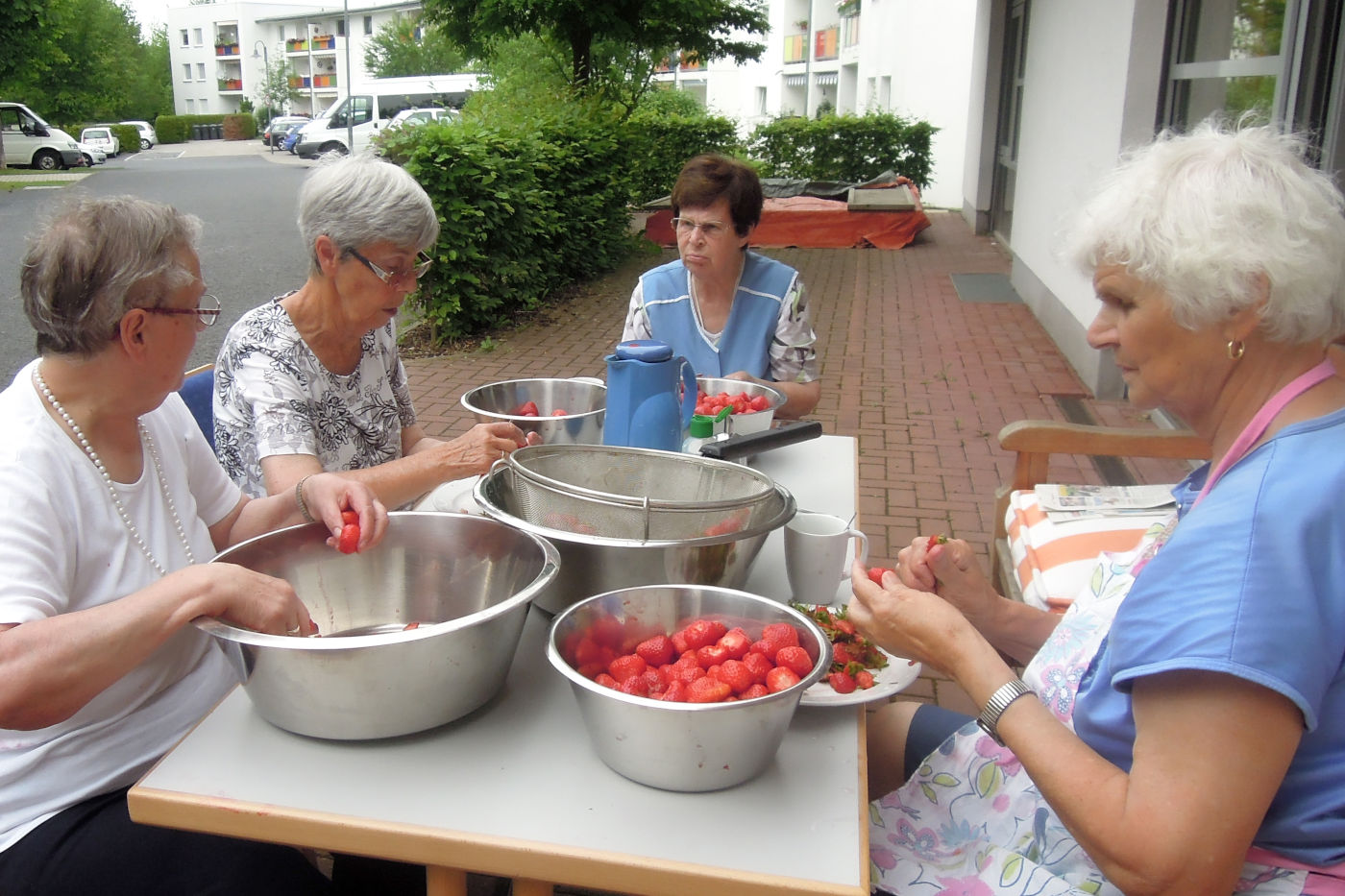 Gemeinsam kochen, Tagespflege in der Begegnungsstätte, 2021